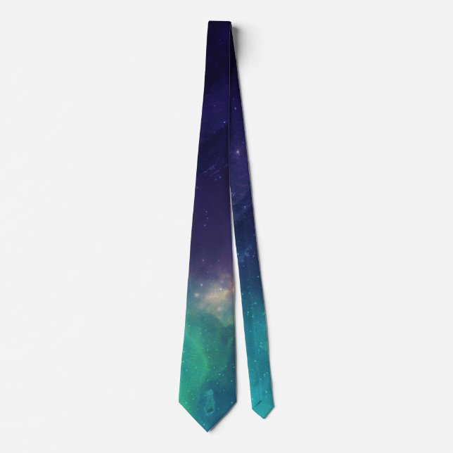 Universe Nebula Galaxy Celestial Trendy Hipster Tie (Front)