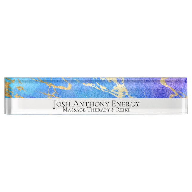 *~* Universe Nebula Gold Foil  AP3 Desk Name Plate (Front)
