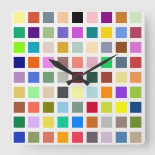 Universe of Colors, the rainbow & more - 81 shades Square Wall Clock