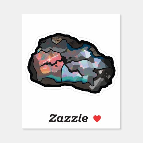 Universe Opal Mineral Crystal Sticker