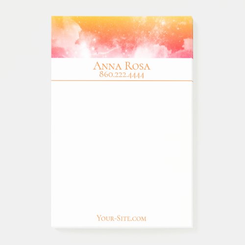  Universe Peach Gold Orange Pink Galaxy Nebula Post_it Notes