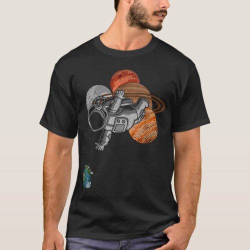 Universe Planets Earth Saturn Outer Space Science  T_Shirt