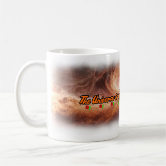 Universe, Poetry and Love on a White Ceramic Coffee Mug