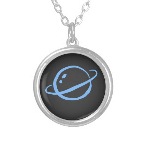 universe silver plated necklace