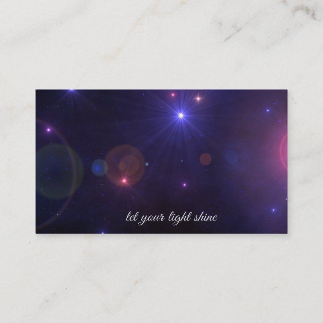Universe Stars  Inspirational Quote Business Card (Front)
