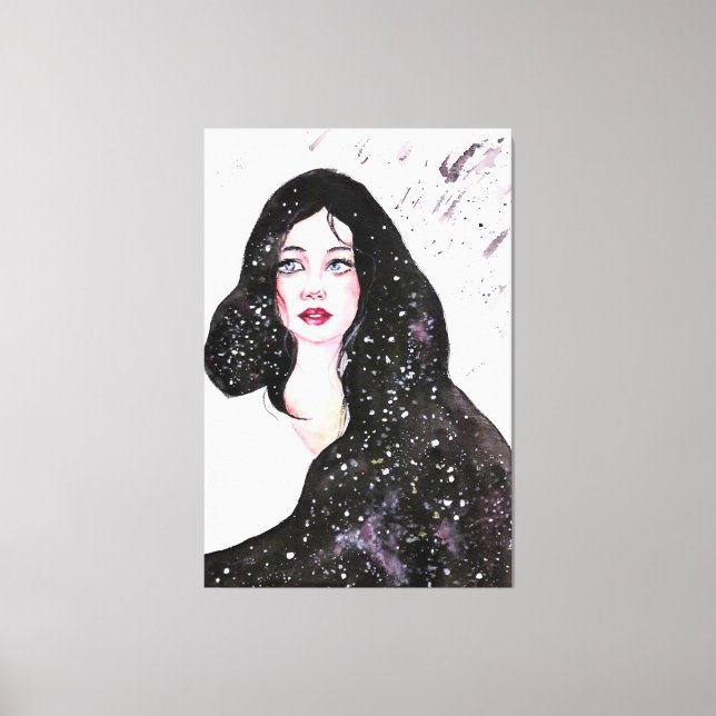 Universe Woman Canvas Print (Front)