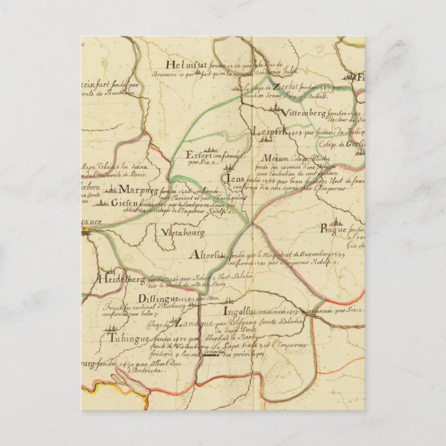 Universities in Austria and Czech Republic Postcard (Front)