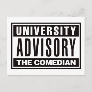 University Advisory The Comedian Postcard