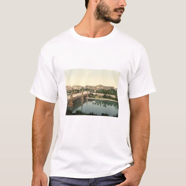 University and Bridge, Strasbourg, Alsace, France T-Shirt (Front)