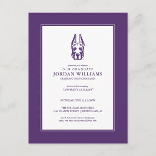 University at Albany Great Dane Mascot Head Announcement Postcard