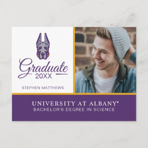 University at Albany Great Dane Mascot Head Announcement Postcard