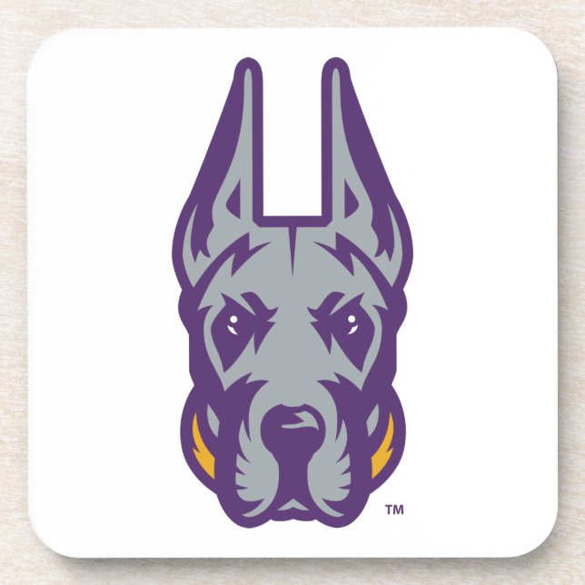 University at Albany Great Dane Mascot Head Beverage Coaster (Front)
