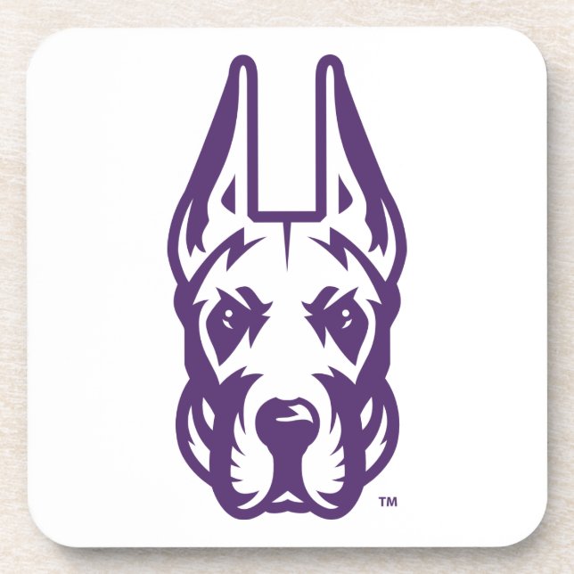 University at Albany Great Dane Mascot Head Beverage Coaster (Front)