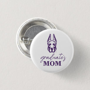 University at Albany Great Dane Mascot Head Button