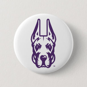 University at Albany Great Dane Mascot Head Button