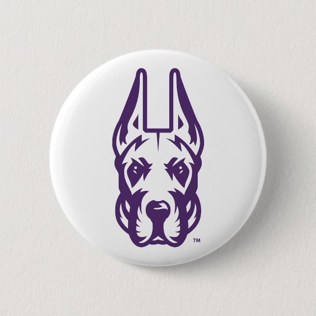 University at Albany Great Dane Mascot Head Button (Front)
