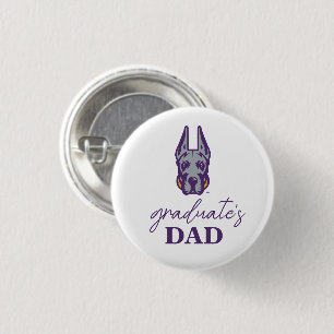 University at Albany Great Dane Mascot Head Button