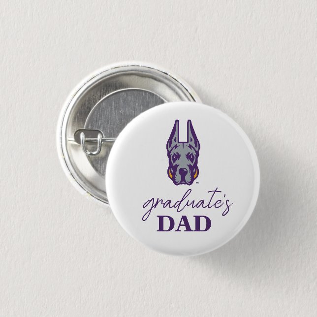 University at Albany Great Dane Mascot Head Button (Front & Back)
