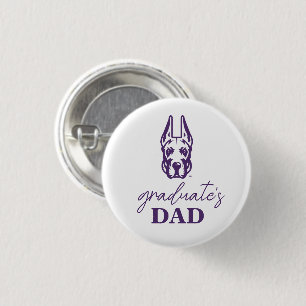 University at Albany Great Dane Mascot Head Button
