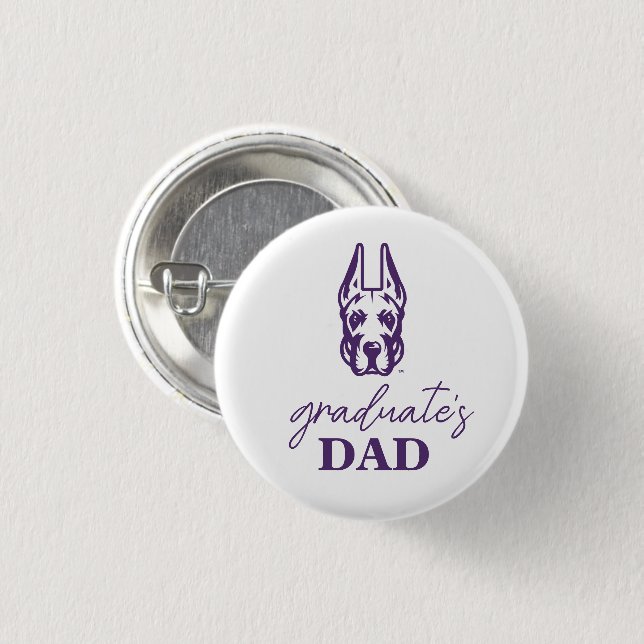 University at Albany Great Dane Mascot Head Button (Front & Back)