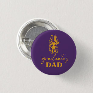 University at Albany Great Dane Mascot Head Button