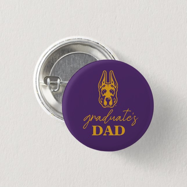 University at Albany Great Dane Mascot Head Button (Front & Back)