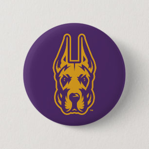 University at Albany Great Dane Mascot Head Button