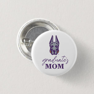 University at Albany Great Dane Mascot Head Button