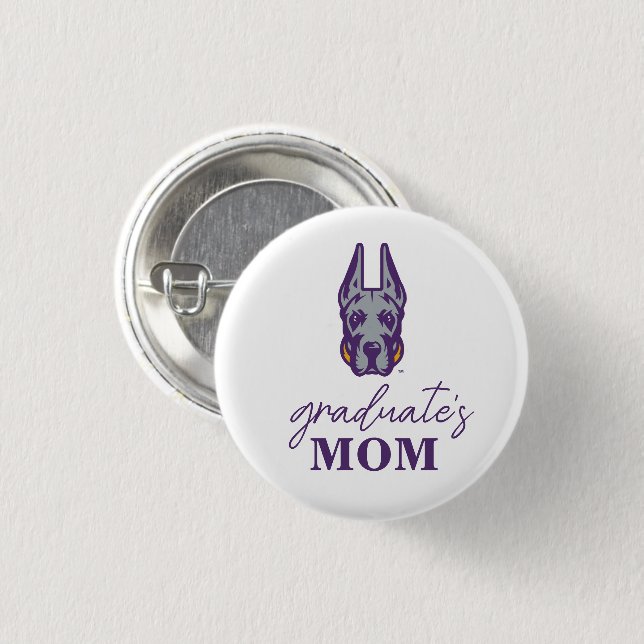 University at Albany Great Dane Mascot Head Button (Front & Back)