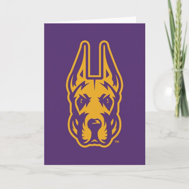 University at Albany Great Dane Mascot Head Card (Front)