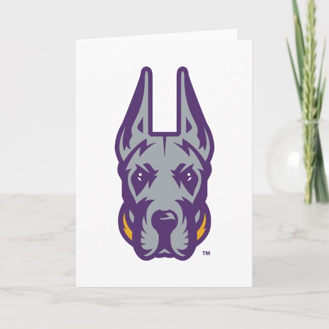 University at Albany Great Dane Mascot Head Card (Front)