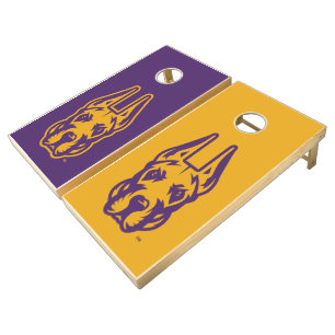 University at Albany Great Dane Mascot Head Cornhole Set