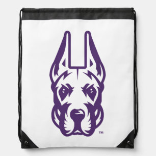University at Albany Great Dane Mascot Head Drawstring Bag