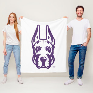 University at Albany Great Dane Mascot Head Fleece Blanket