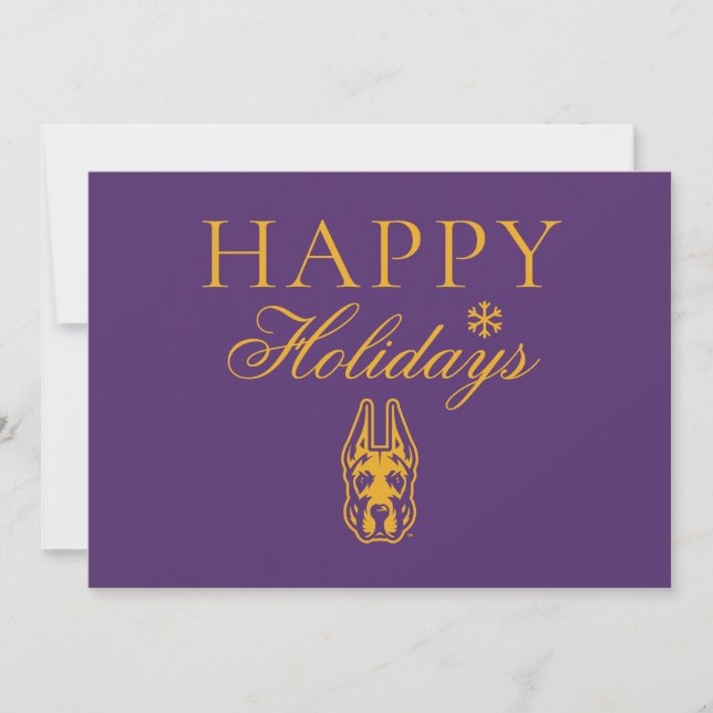 University at Albany Great Dane Mascot Head Holiday Card (Front)