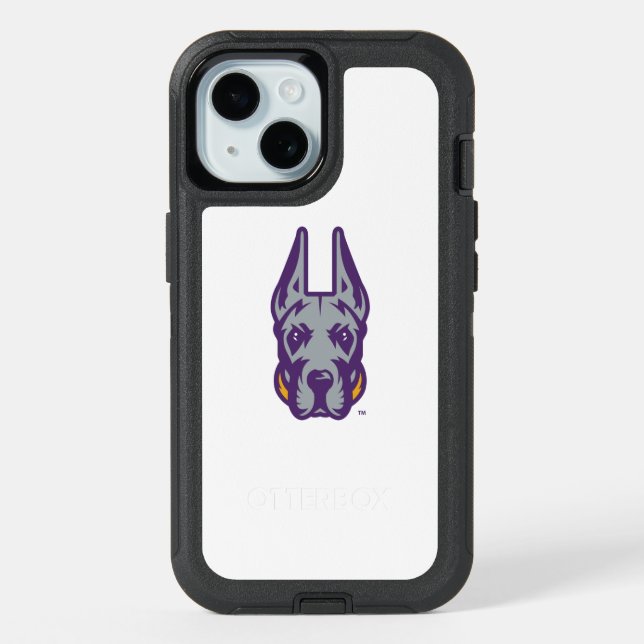 University at Albany Great Dane Mascot Head iPhone 15 Case (Back)