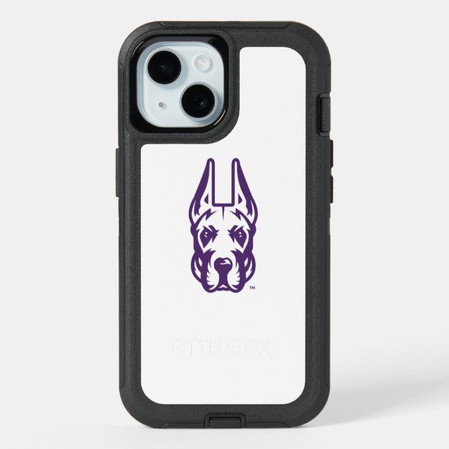 University at Albany Great Dane Mascot Head iPhone 15 Case (Back)