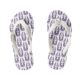 University at Albany Great Dane Mascot Head Kid's Flip Flops