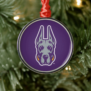 University at Albany Great Dane Mascot Head Metal Ornament