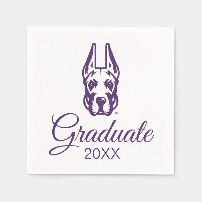 University at Albany Great Dane Mascot Head Napkins (Front)