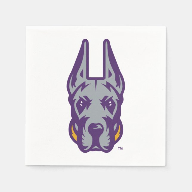 University at Albany Great Dane Mascot Head Napkins (Front)