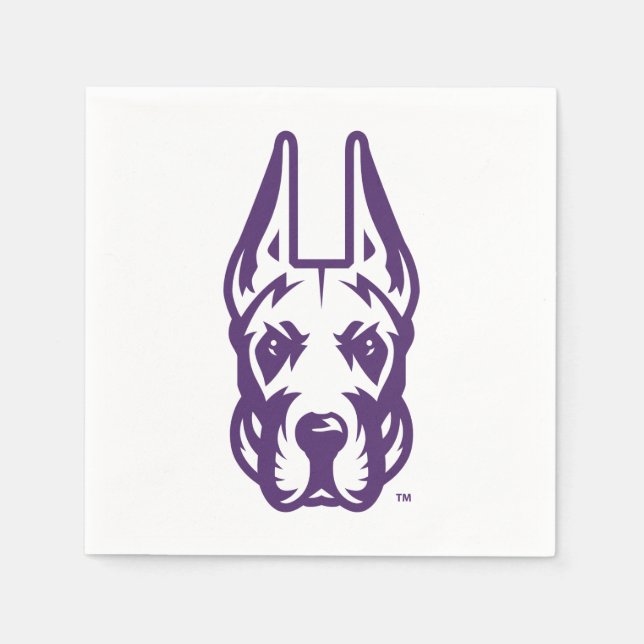 University at Albany Great Dane Mascot Head Napkins (Front)