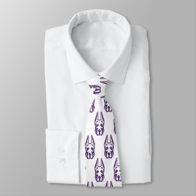University at Albany Great Dane Mascot Head Neck Tie (Tied)