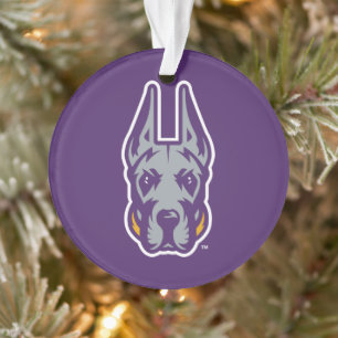University at Albany Great Dane Mascot Head Ornament