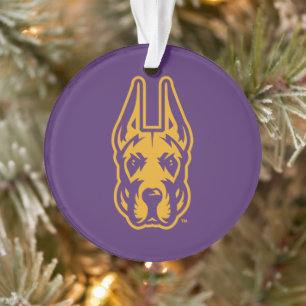 University at Albany Great Dane Mascot Head Ornament
