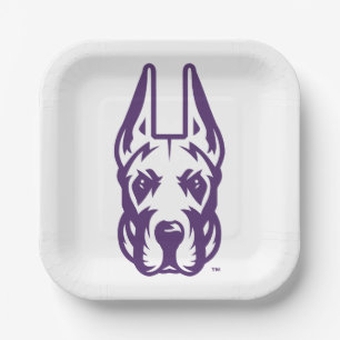 University at Albany Great Dane Mascot Head Paper Plates