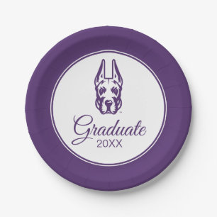 University at Albany Great Dane Mascot Head Paper Plates