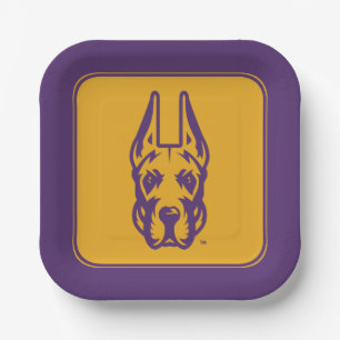University at Albany Great Dane Mascot Head Paper Plates