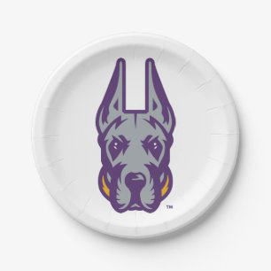 University at Albany Great Dane Mascot Head Paper Plates
