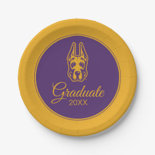 University at Albany Great Dane Mascot Head Paper Plates